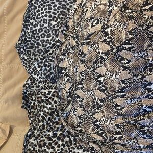 3 Mario Serrani Leopard Print Long Sleeve Top Bundle